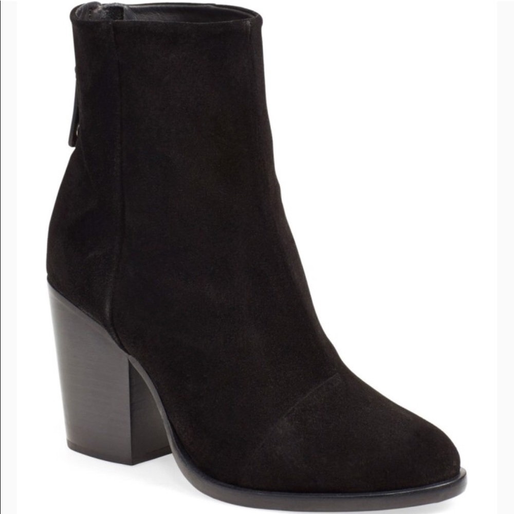 rag & bone Black Suede Ankle Booties